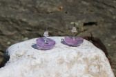 Náušnice fialové - Tiffany šperky