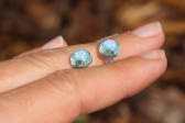 Náušnice - modrá kytička - Tiffany šperky