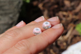 Náušnice - růžová kytička - Tiffany šperky