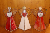 Červený anděl se srdcem - Tiffany šperky