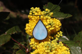 Šperk - kapka modrošedá s patinou - Tiffany šperky