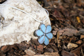 Kytička modrošedá - Tiffany šperky