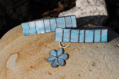 Kytička modrošedá - Tiffany šperky