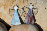 Anděl béžovohnědý - Tiffany šperky