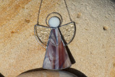 Anděl béžovohnědý - Tiffany šperky
