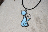 Kočka modrošedá - Tiffany šperky