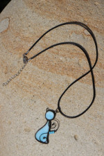 Kočka modrošedá - Tiffany šperky