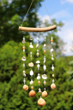 Dekorace s mušlemi a korálky - Tiffany šperky